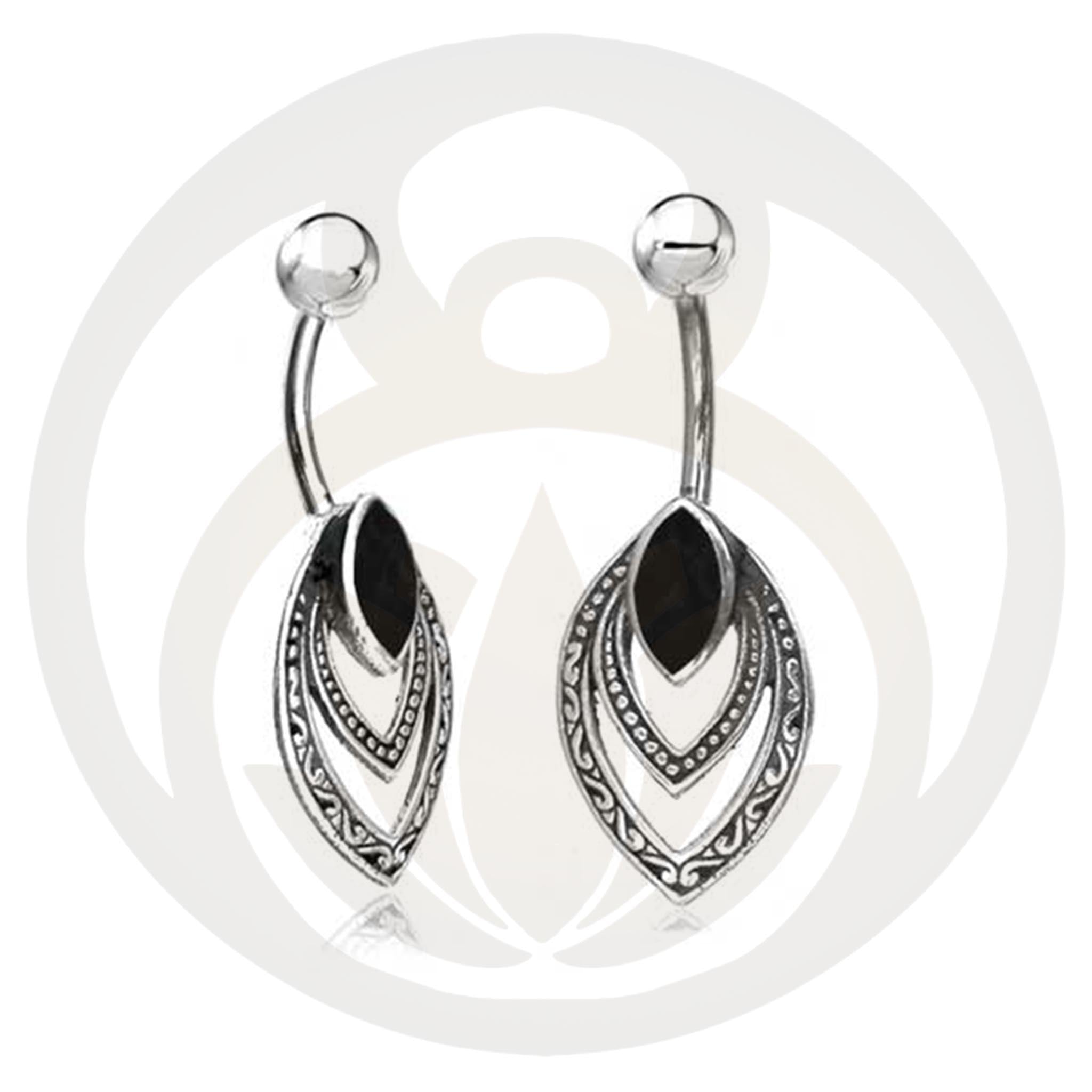 Belly Button Piercing Thor Healing Stone Silver