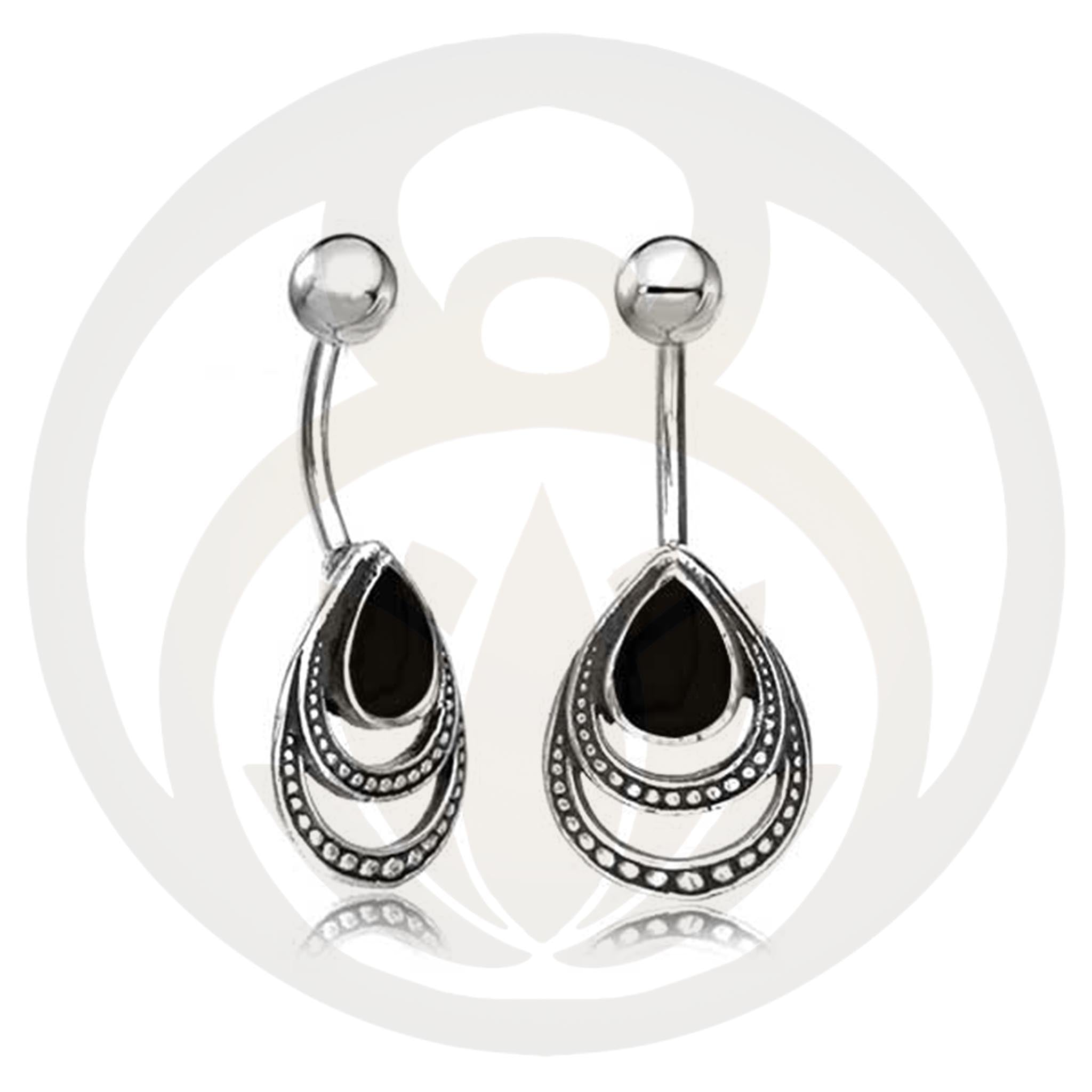 Belly Button Piercing Ragnarök Silver Healing Stone