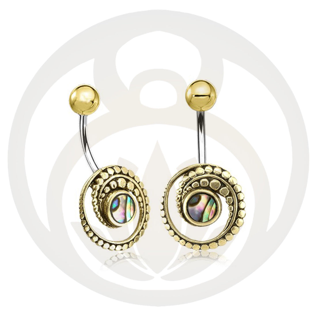 Belly Button Piercing Odin Gold Abalone
