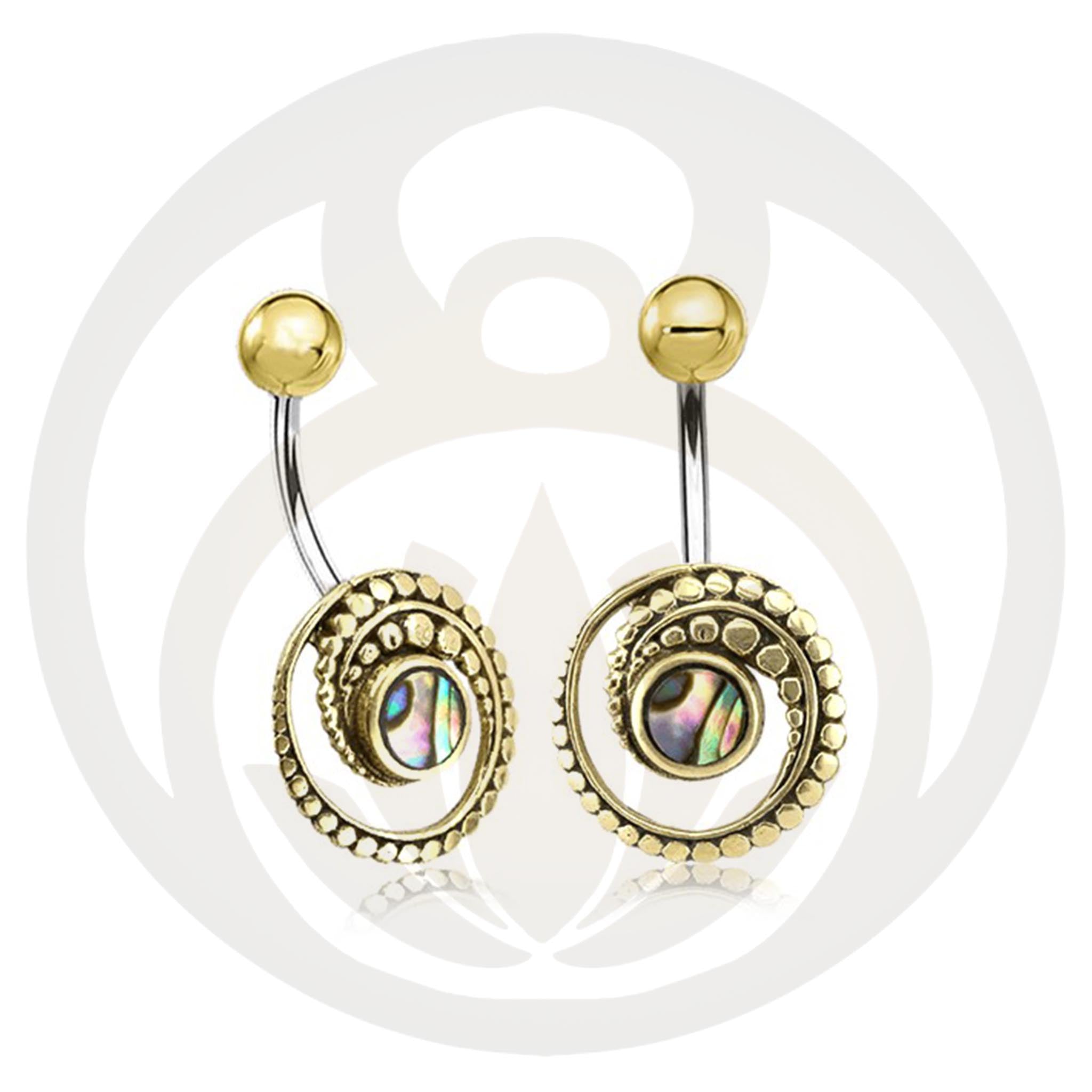Belly Button Piercing Odin Gold Abalone