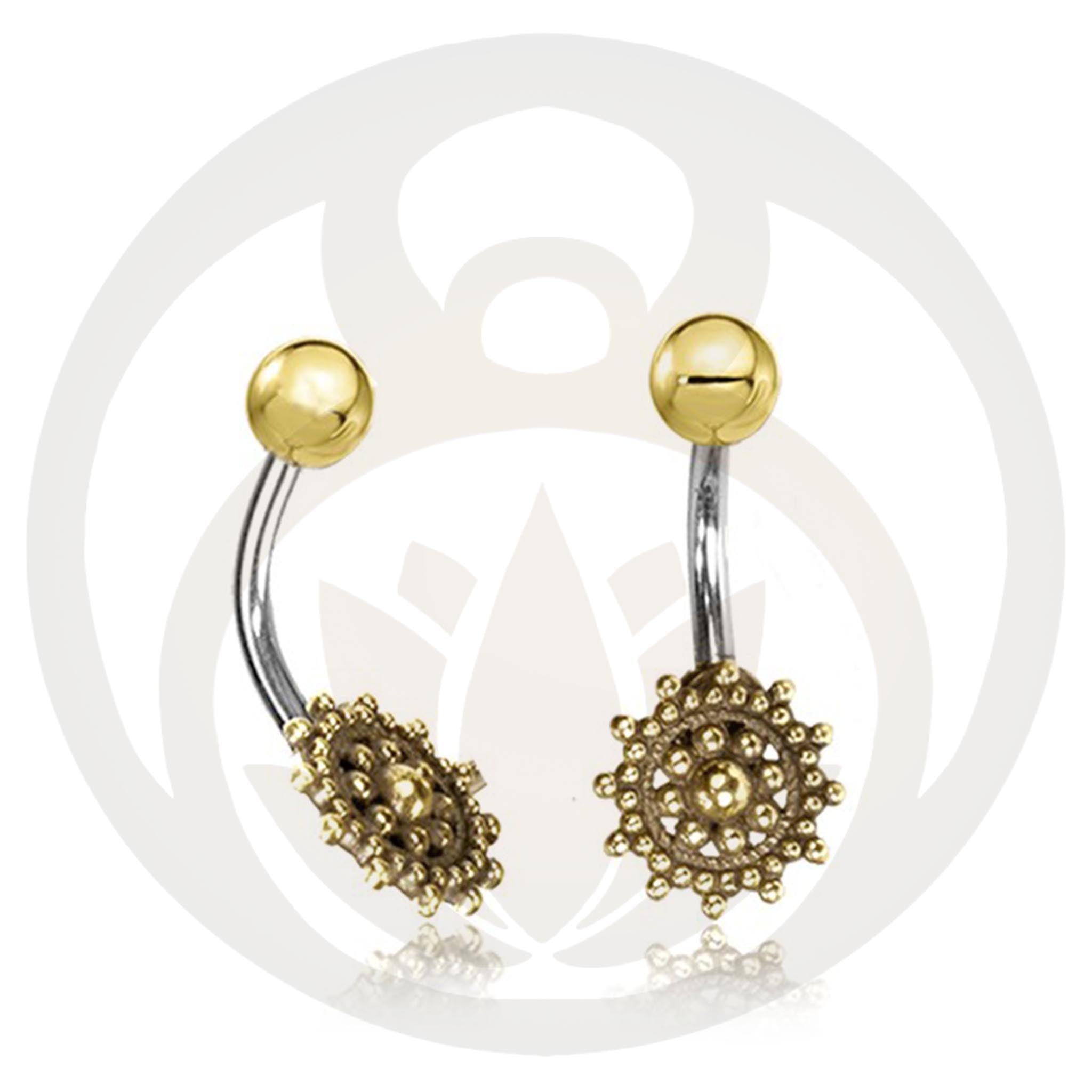 Belly Button Piercing Toivo Mandala Gold/ Silver