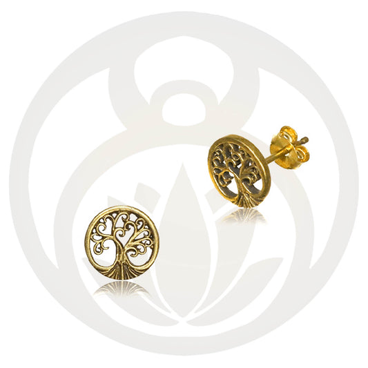 Studs Tree of Life Gold