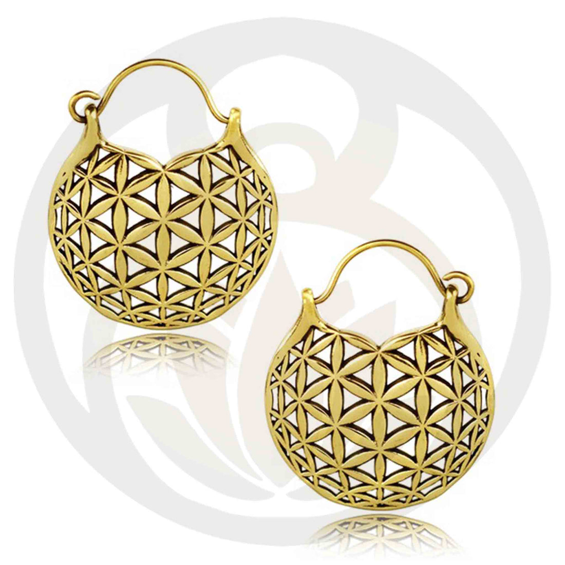 Ohrringe Blume des Lebens Gold