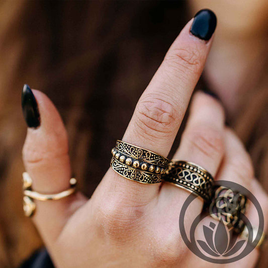 Order boho rings and hippie rings from Urban Boho Craft online