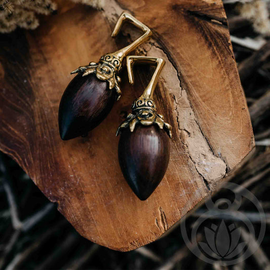 Orejeras Merlin Wood Gold