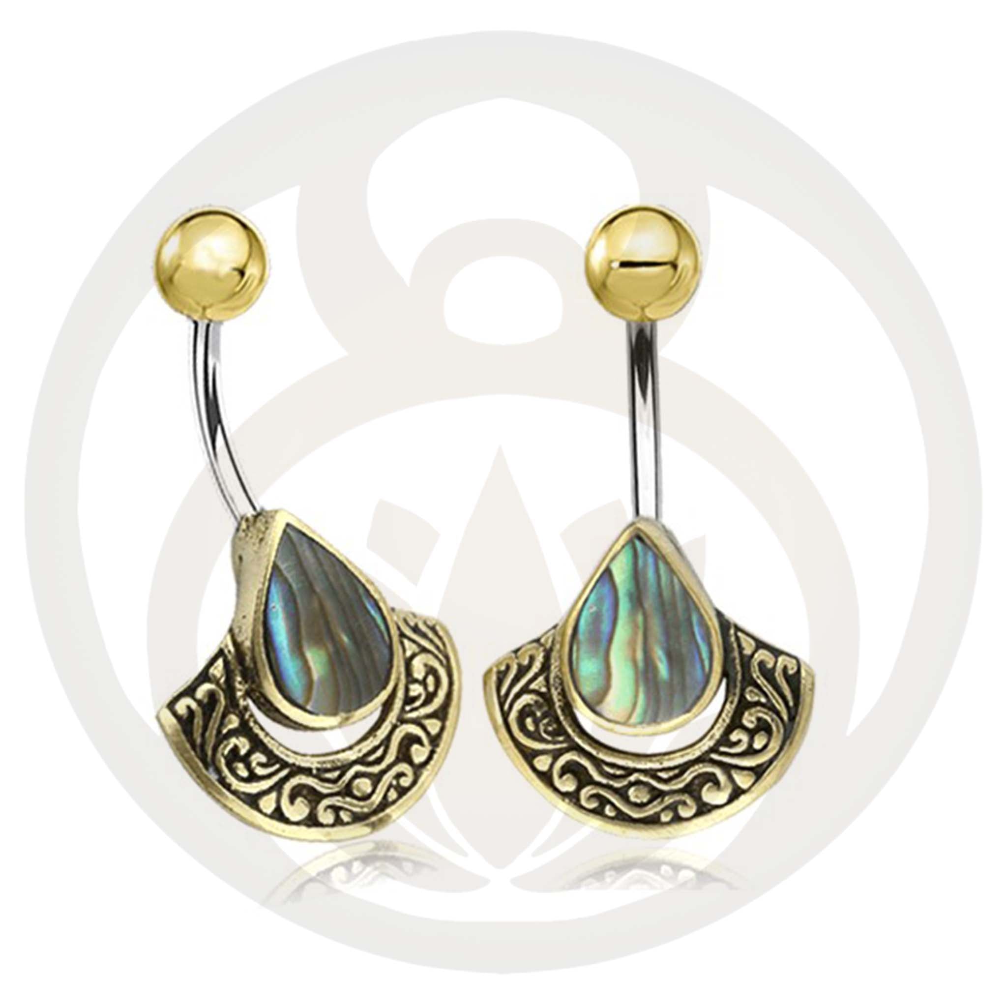 Belly Button Piercing Freya Gold Healing Stone