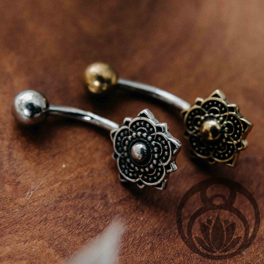 Belly Button Piercing Holy Mandala Gold / Silver