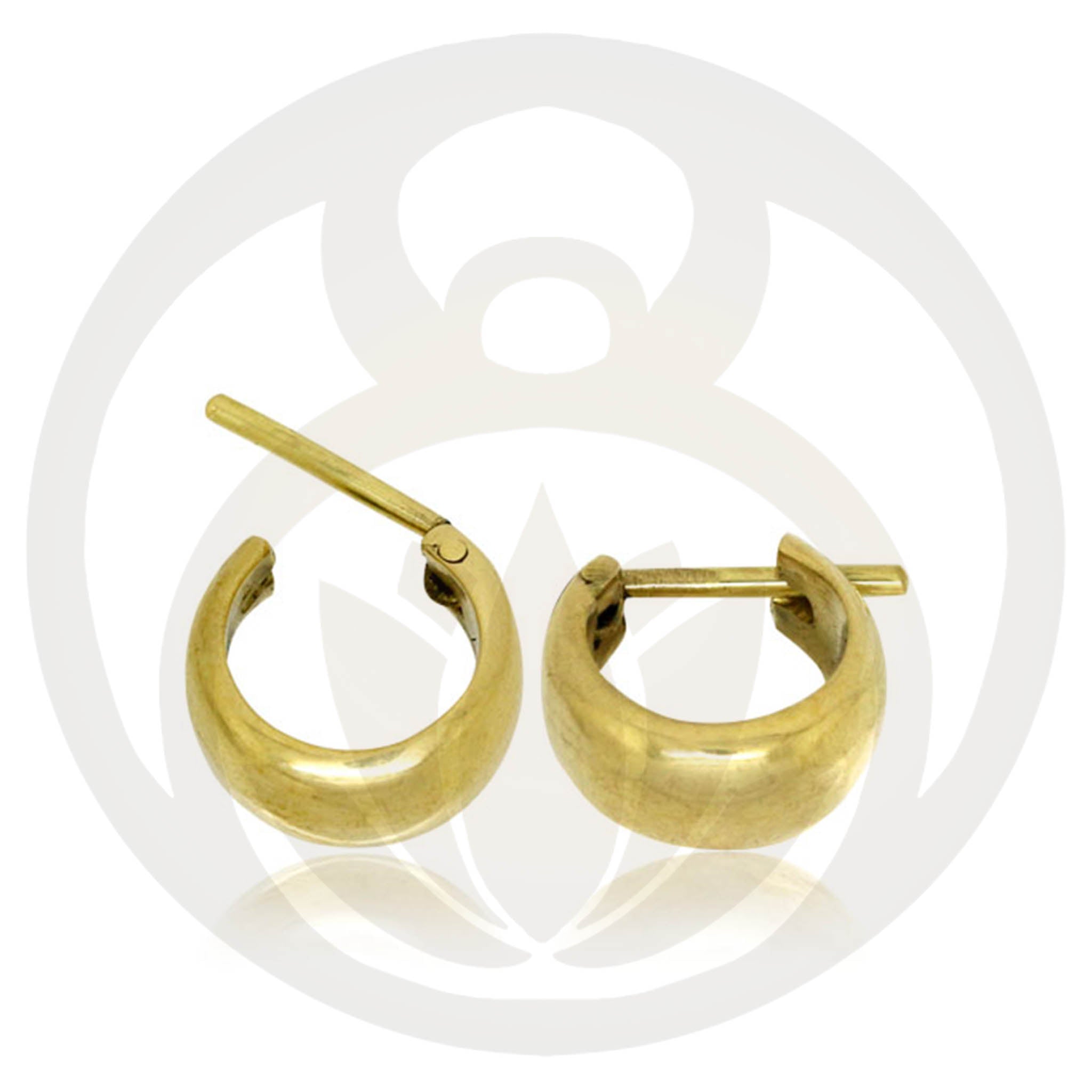 Ohrringe Almina Gold Glatt