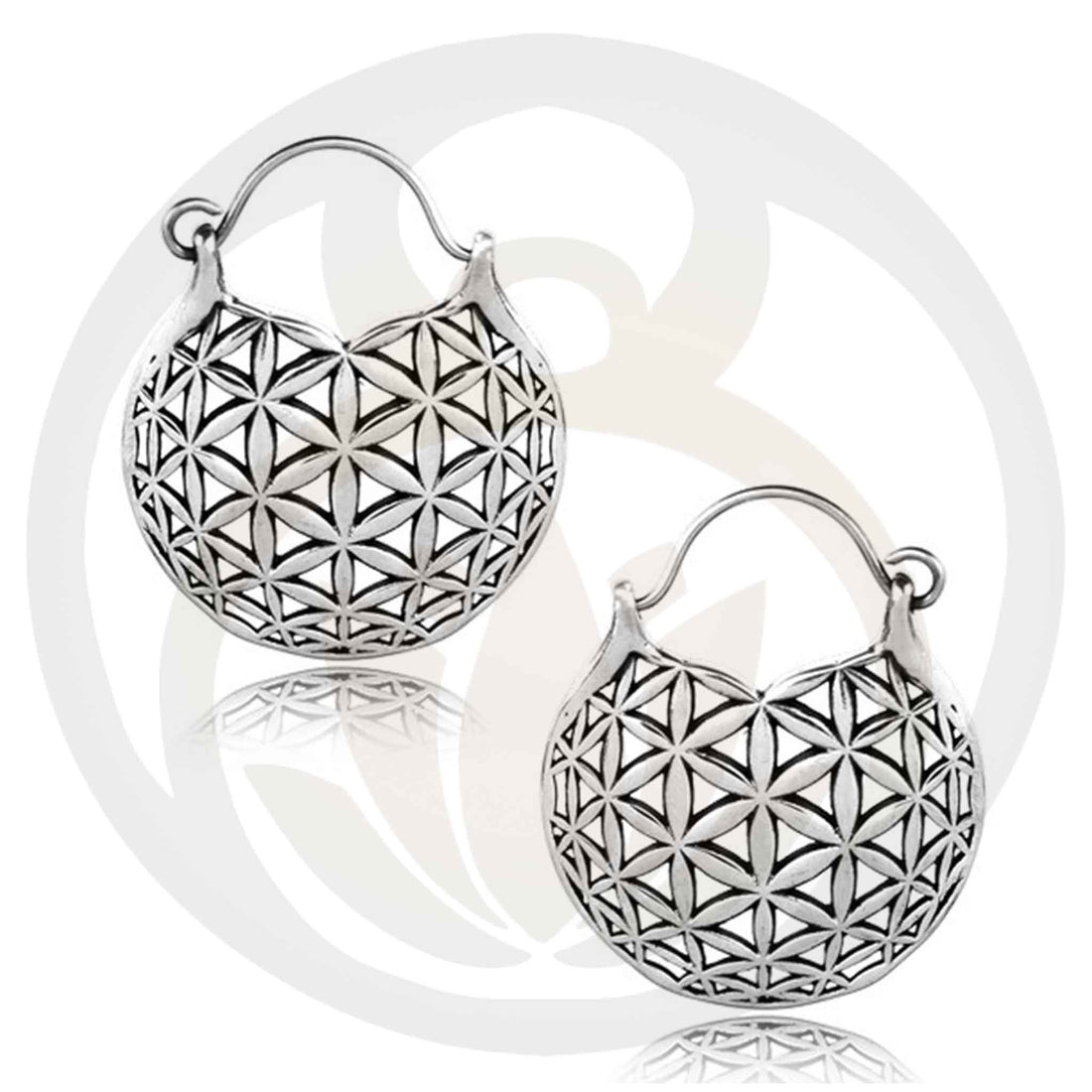 Ohrringe Blume des Lebens Silber