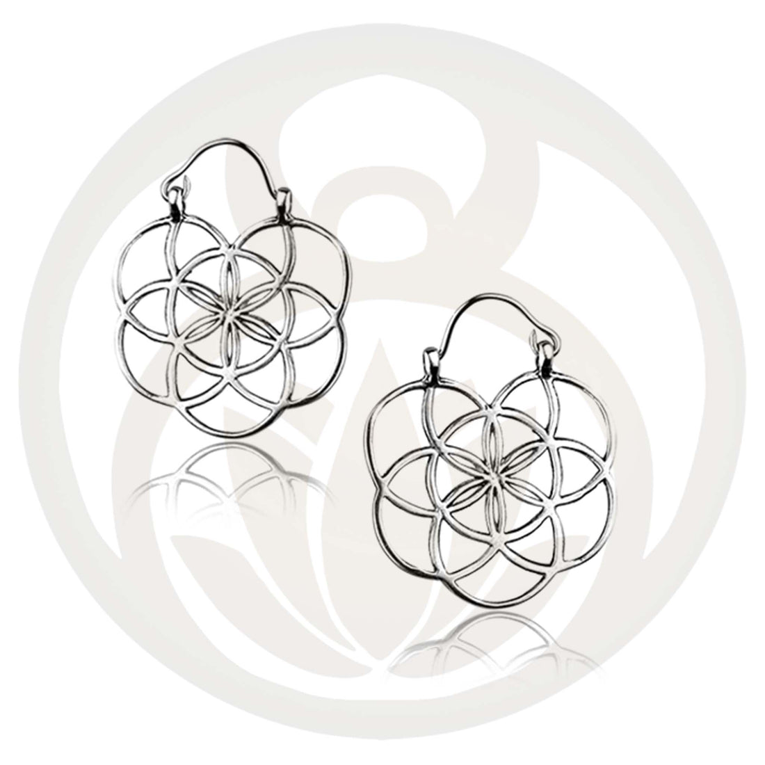 Ohrringe Blume des Lebens Silber filigran