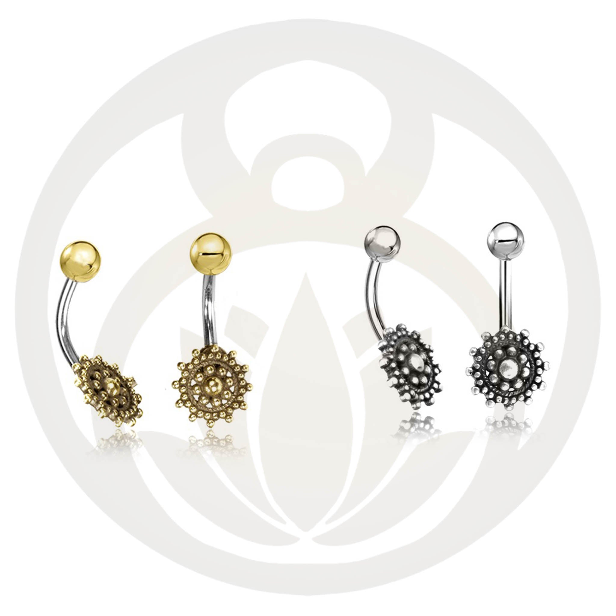 Belly Button Piercing Toivo Mandala Gold/ Silver