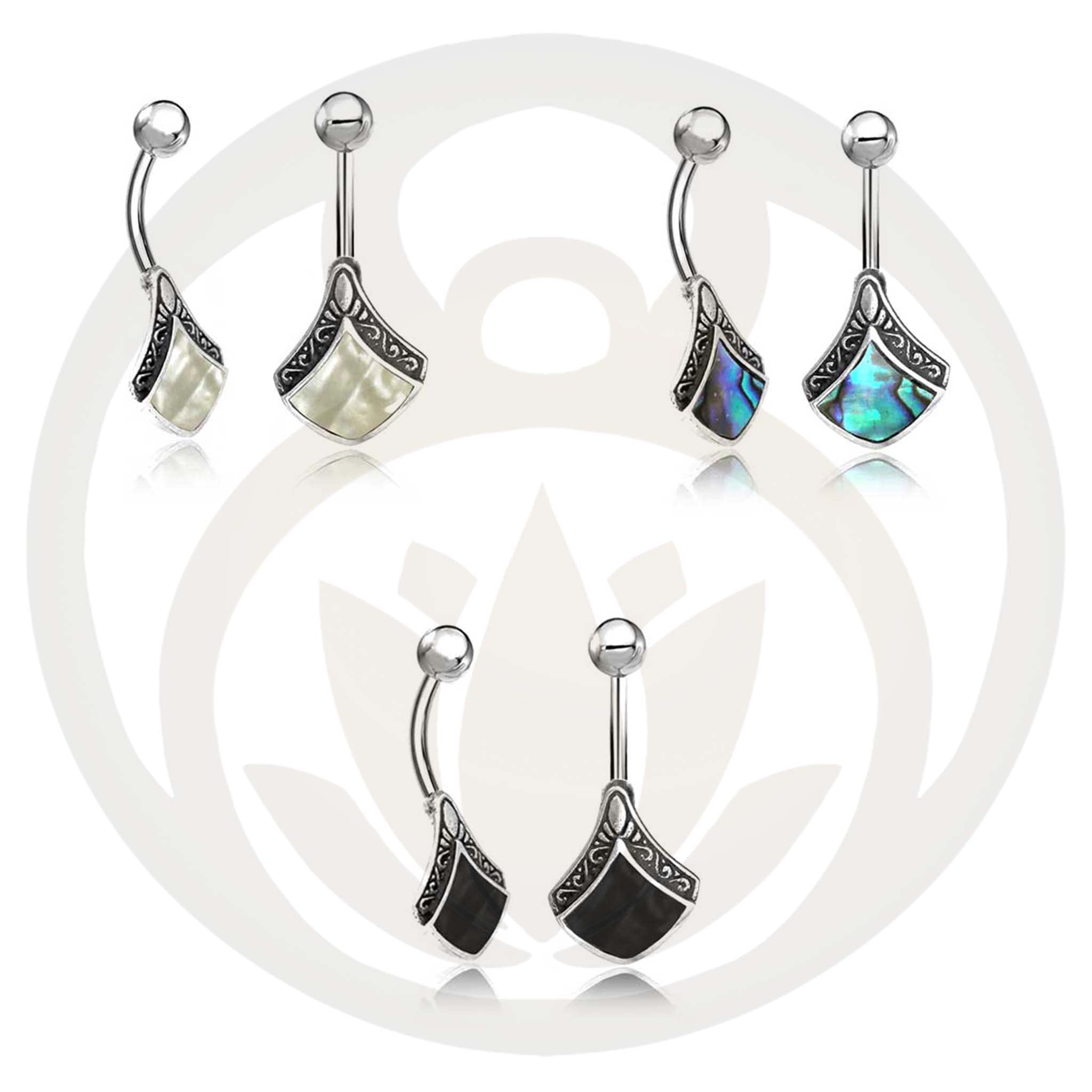 Belly Button Piercing Loki Silver Healing Stone