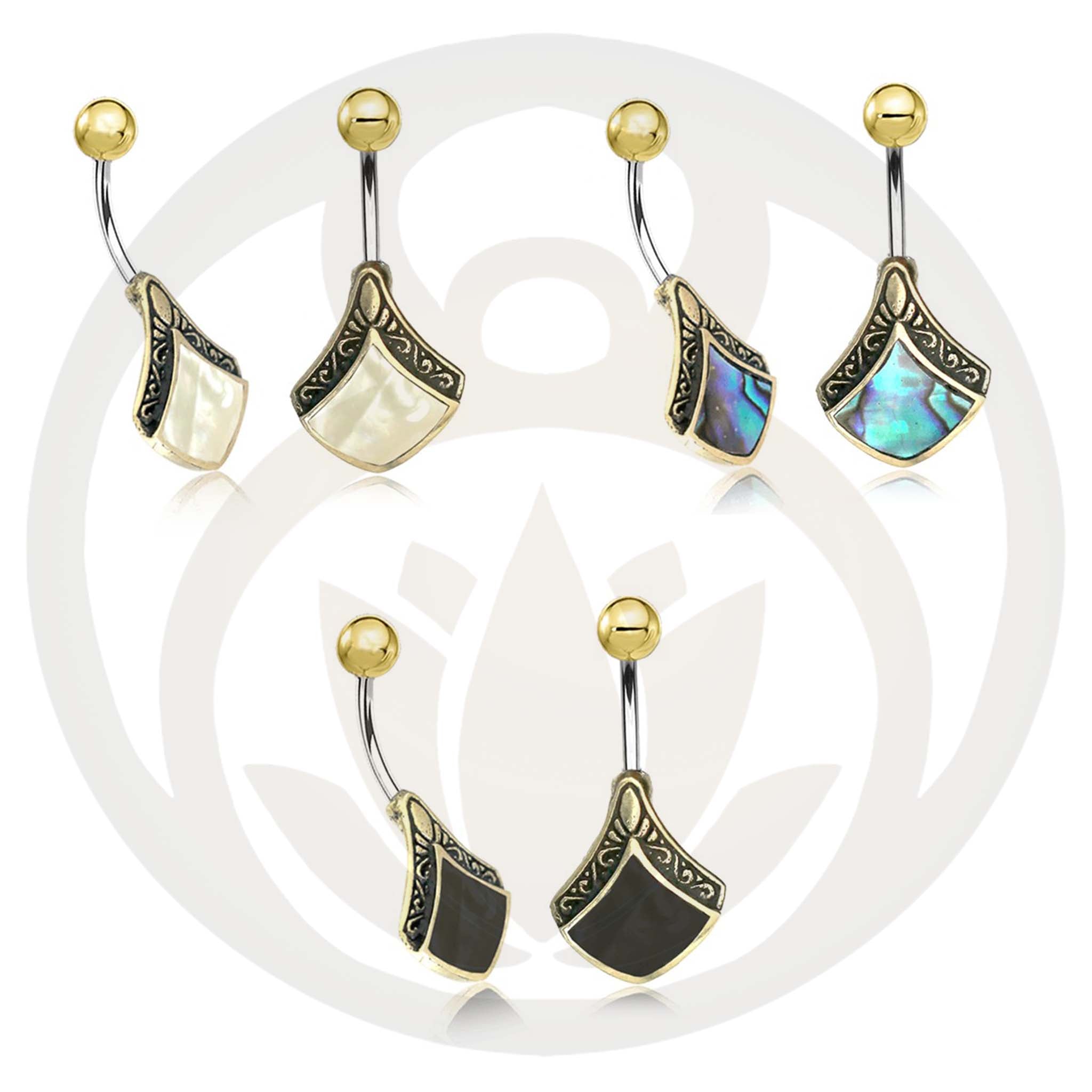 Belly Button Piercing Loki Gold Healing Stone