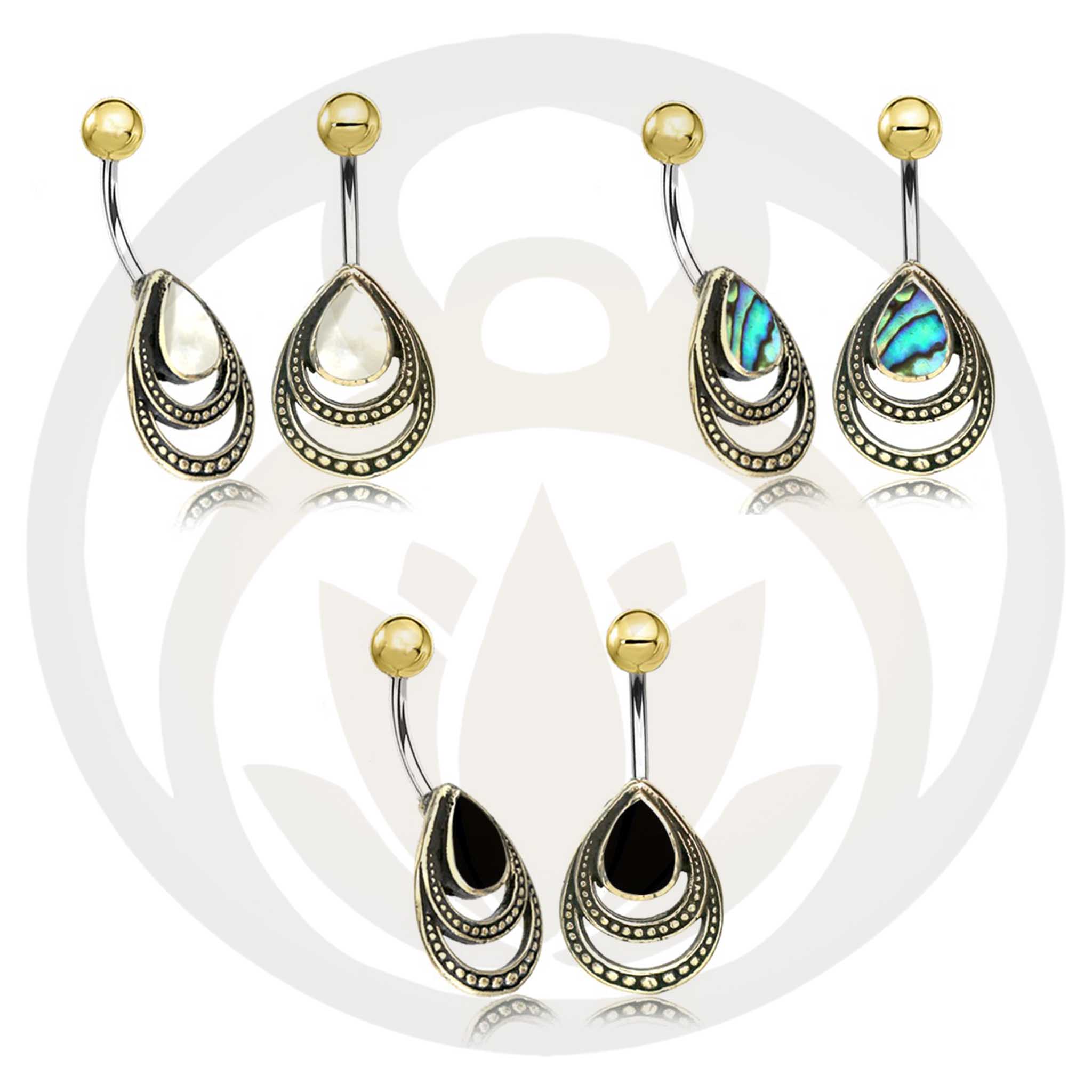 Belly Button Piercing Ragnarök Gold Healing Stone