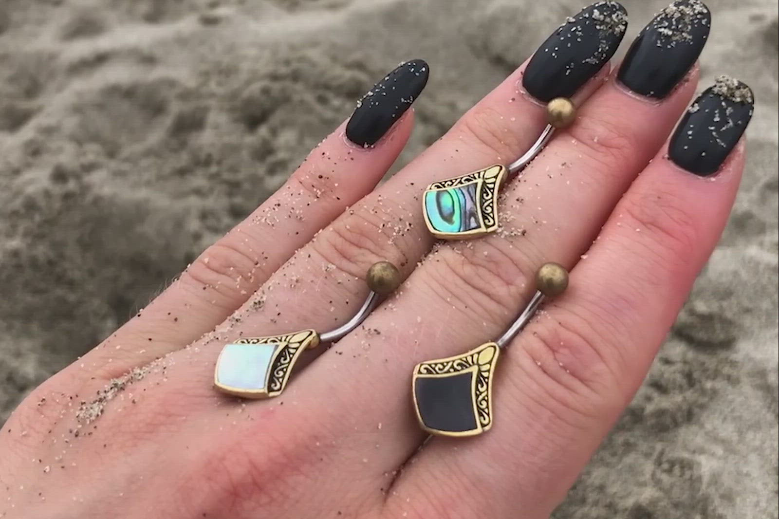 Belly Button Piercing Loki Gold Healing Stone