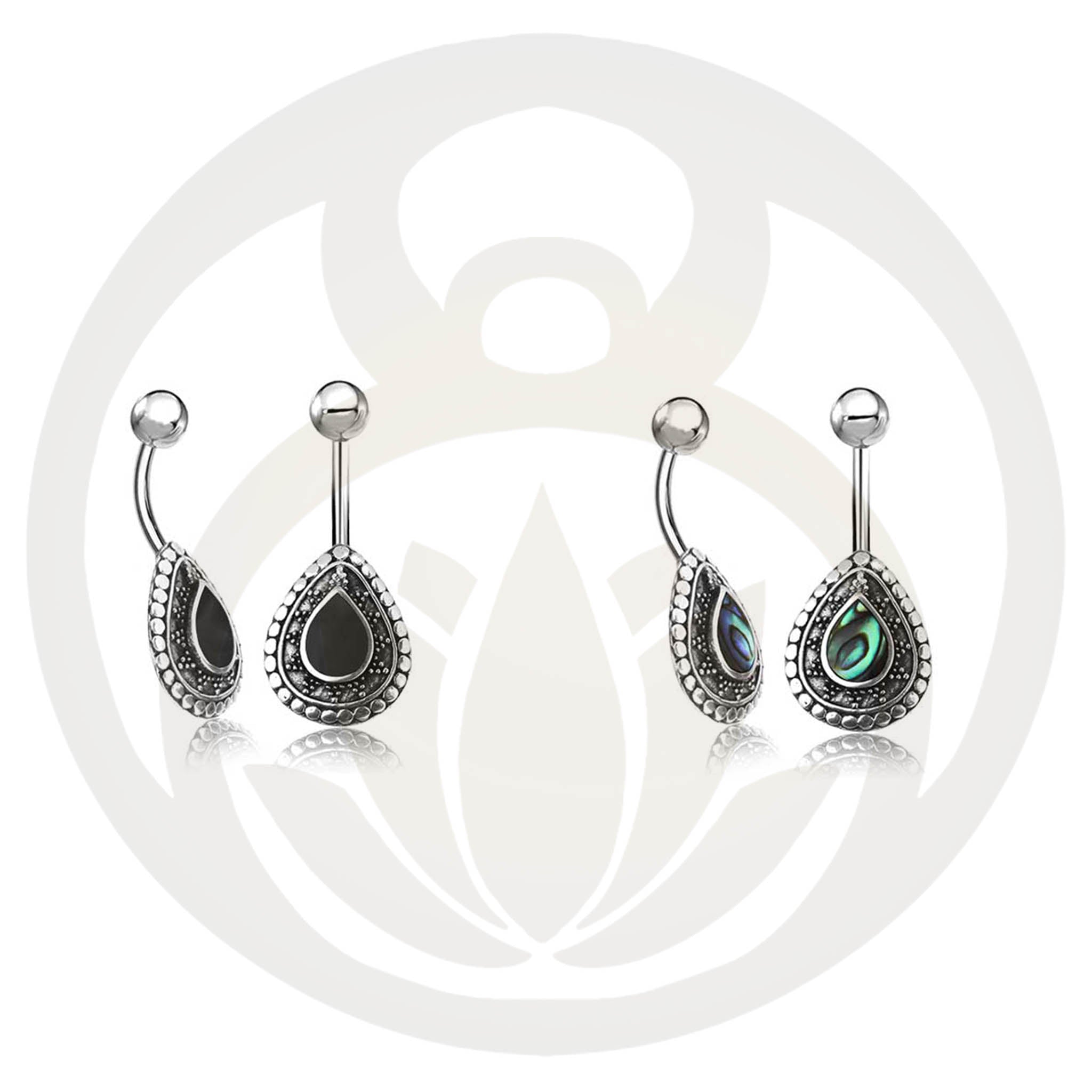 Belly Button Piercing Hödur Silver Healing Stone